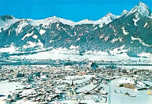 Reutte Tirol Gesamtansicht Wintersportplatz Wettersteingebirge Fliegeraufnahme Kat. Reutte