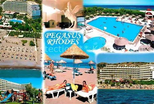 Rhodes Rhodos Greece Hotel Pegasus Swimming Pool Strand Kat. Rhodes