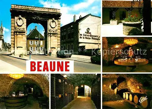 Beaune Cote d Or Burgund Porte Saint Nicolas Caves de Bourgogne St Niklaus Tor Weinkeller Kat. Beaune