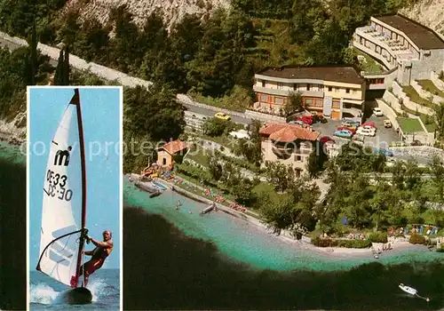 Riva del Garda Hotel Pier am Gardasee Fliegeraufnahme Windsurfen Kat. 