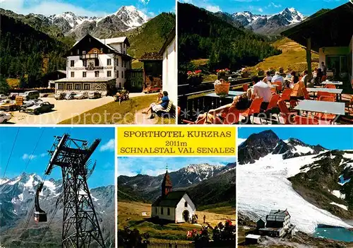 Schnalstal Sporthotel Kurzras Val Senales Bergbahn Kapelle Alpenpanorama Kat. Bozen Dolomiten