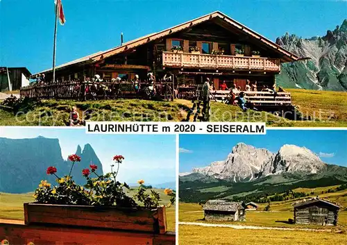 Seiser Alm Laurinhuette Bergrestaurant Schlerngebiet Dolomiten Kat. Seis am Schlern Kastelruth Suedtirol