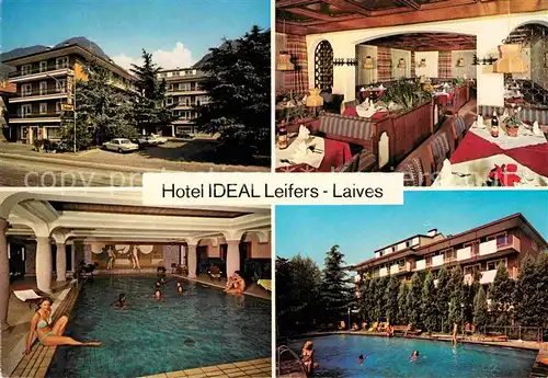 Leifers Laives Suedtirol Hotel Ideal Restaurant Hallenbad Swimming Pool Kat. Bozen Suedtirol