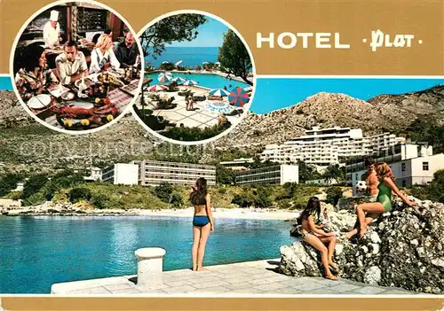 Dubrovnik Ragusa Hotel Plat Restaurant Strand Swimming Pool Kat. Dubrovnik