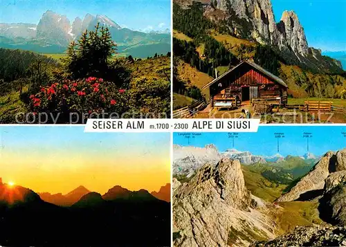 Seiser Alm Alpe di Siusi Panorama Dolomiten Kat. Seis am Schlern Kastelruth Suedtirol