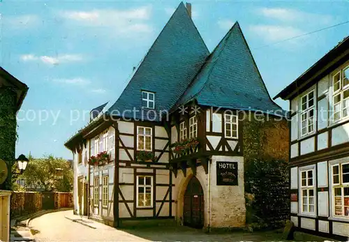 Goslar Hotel Restaurant Alte Muenze Fachwerkhaus Kat. Goslar