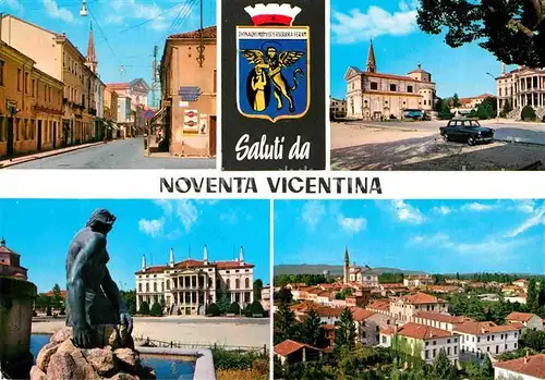 Noventa Vicentina Teilansichten Gebaeude Denkmal Statue