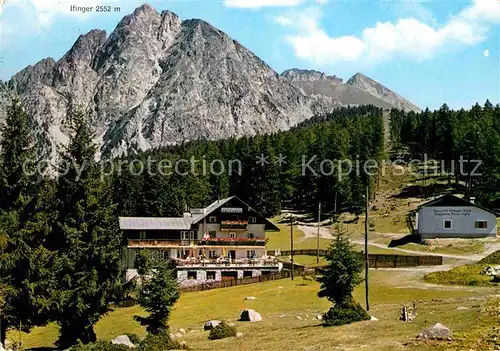 Hafling Meran Alpengasthof Alpenrose mit Sessellift Ifinger Sarntaler Alpen Kat. Avelengo Suedtirol