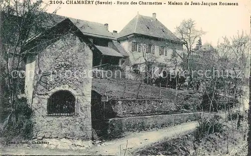 Chambery Savoie Route des Charmettes Maison de Jean Jacques Rousseau Kat. Chambery
