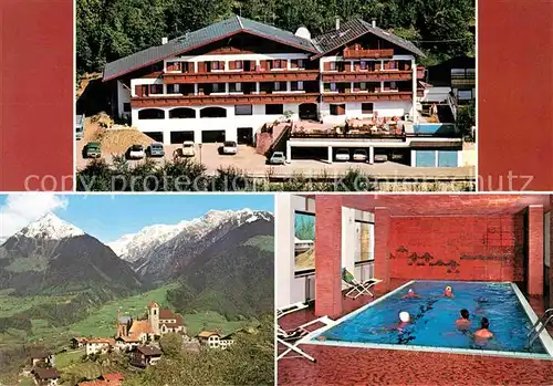 Schenna Meran Hotel Walder Hallenbad Alpenpanorama Kat. Italien