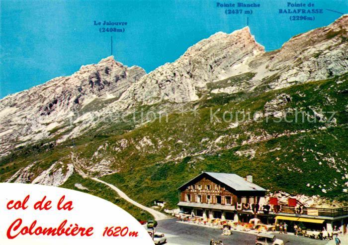 Col de la Colombiere Chalet Restaurant La Pointe Blanche Gebirgspass
