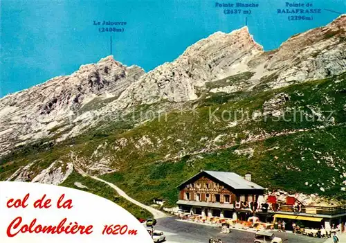 Col de la Colombiere Chalet Restaurant La Pointe Blanche Gebirgspass Franzoesische Alpen Kat. Le Grand Bornand