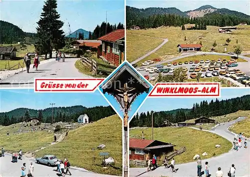 Reit Winkl Winklmoosalm Ausflugsziel Wandergebiet Bayerische Alpen Inri Kreuz Kat. Reit im Winkl