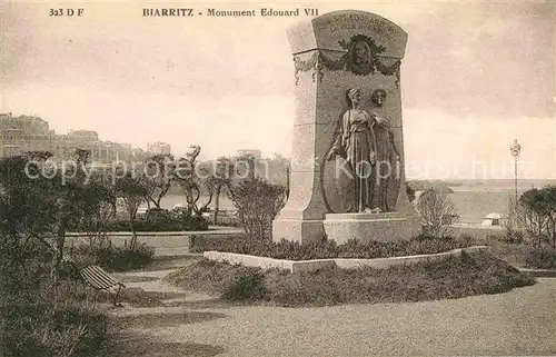Biarritz Pyrenees Atlantiques Monument Edouard VII Kat. Biarritz