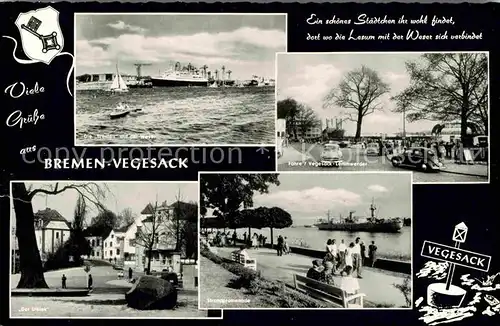 Vegesack Faehrschiff Bremen Faehre Vegesack Lemmwerder Strandpromenade Ulkiek Kat. Bremen