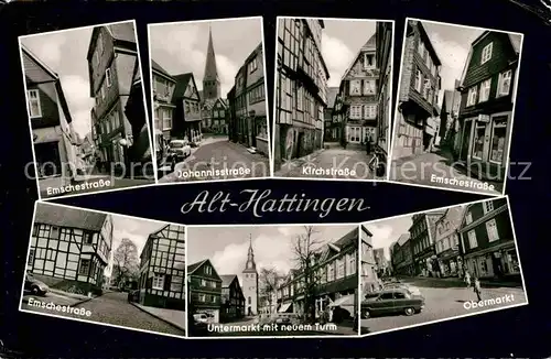 Hattingen Ruhr Emsche Johannis Kirchstrasse Untermarkt Turm Obermarkt Kat. Hattingen