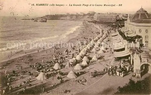 Biarritz Pyrenees Atlantiques Grande Plage Casino Municipal Kat. Biarritz