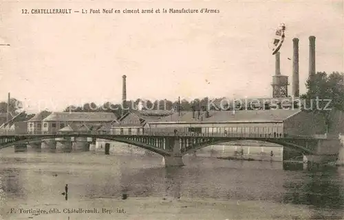 Chatellerault Pont Neuf Manufacture Armes Kat. Chatellerault