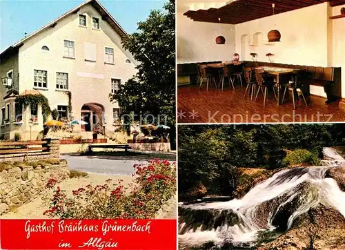 Gruenenbach Allgaeu Gasthof Brauhaus  Kat. Gruenenbach