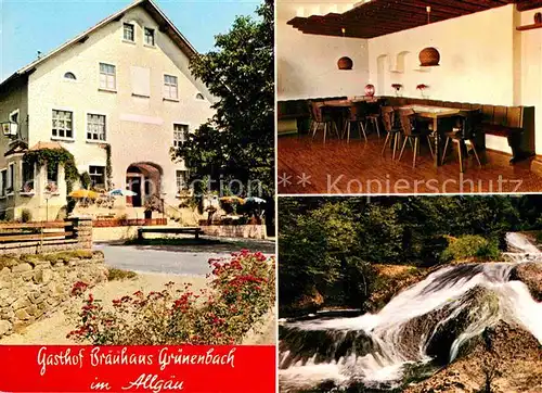 Gruenenbach Allgaeu Gasthof Braeuhaus Kat. Gruenenbach