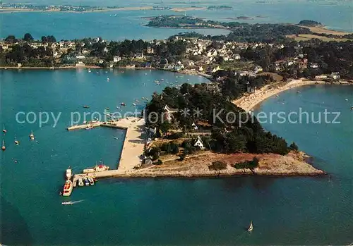 Ile aux Moines Golfe du Morbihan Port Plage du Drehen vue aerienne Kat. Ile aux Moines