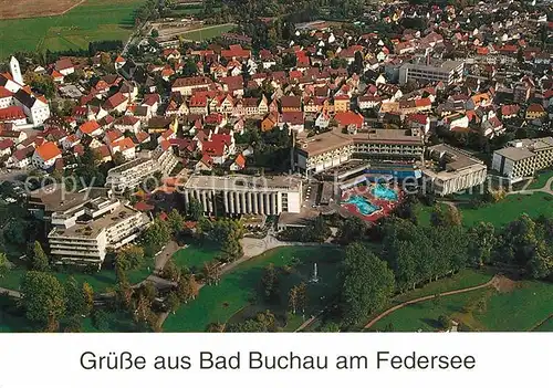 Bad Buchau Federsee Rehabilitationsklinik Schloss Federseeklinik Therme Kurzentrum Fliegeraufnahme Kat. Bad Buchau