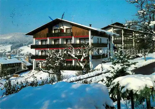 Baiersbronn Schwarzwald BSW Erholungsheim Haus am Kurgarten Winterpanorama Kat. Baiersbronn