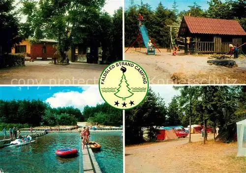 Millinge Faldsled Strand Camping Kinderspielplatz Badestrand