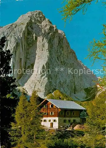 Scharnitz Hallerangerhaus mit Kleinem Lavatscher Hinterautal Karwendel Kat. Scharnitz