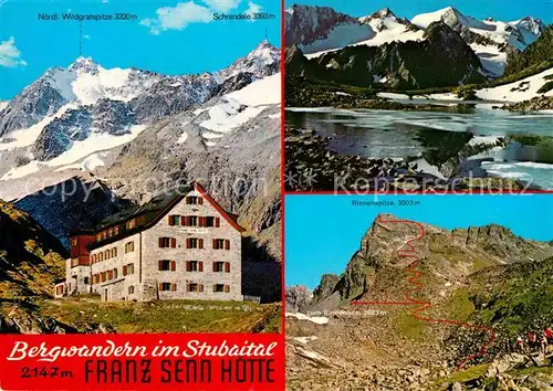 Neustift Stubaital Tirol Franz Senn Huette Bergwandern Stubaier Alpen Kat. Neustift im Stubaital