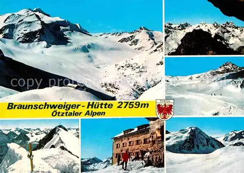 Braunschweigerhuette Berghaus oetztaler Alpen Kat. Imst