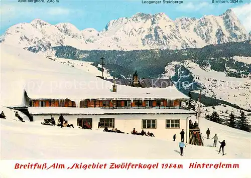 Hinterglemm Saalbach Breitfussalm Skigebiet Zwoelferkogel Alpenpanorama