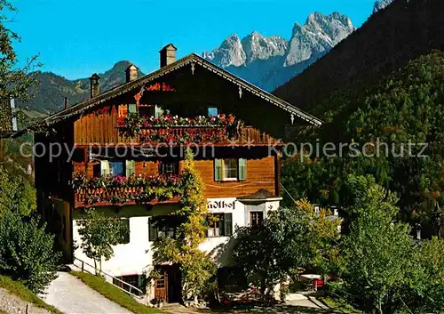 Kufstein Tirol Berggasthof Pfandlhof im Kaisertal Wilder Kaiser Kat. Kufstein