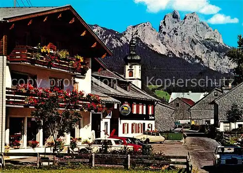 Tannheim Tirol Ortsansicht mit Kirche Rotflueh Gimpel Tannheimer Berge Kat. Tannheim