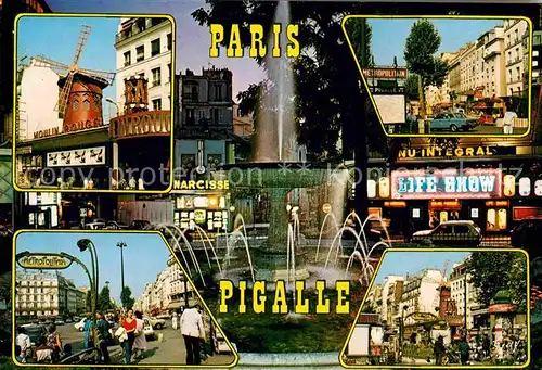 Paris Place Pigalle Moulin Rouge Place Blanche Kat. Paris