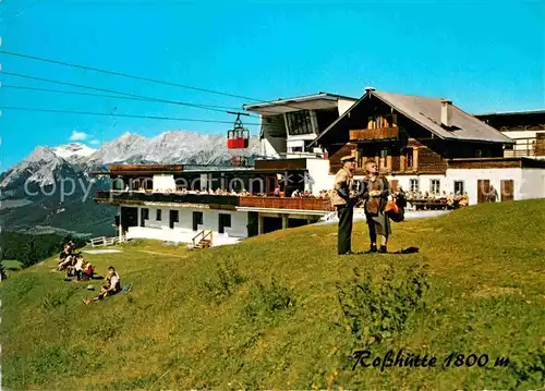 Seefeld Tirol Rosshuette Bergrestaurant Wettersteingebirge Zugspitze Kat. Seefeld in Tirol