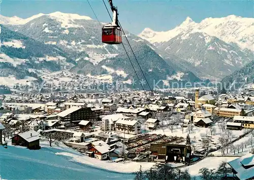Tschagguns Vorarlberg mit Hochjochbahn Blick auf Zimba und Golmer Joch Montafon Kat. Tschagguns
