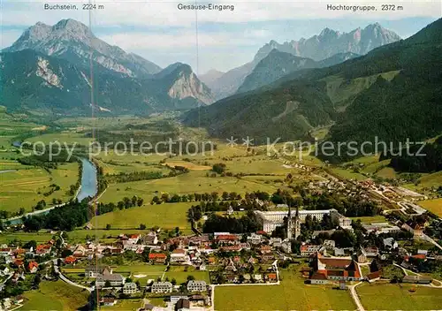 Admont Steiermark Stift Admont an der Enns Tor zum Gesaeuse Alpenpanorama Fliegeraufnahme Kat. Admont