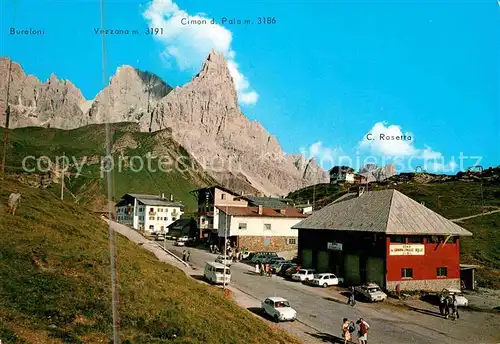 Passo Rolle Col Cimon della Pala Dolomiten Gebirgspass Dolomiten Kat. Italien