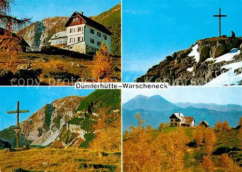 Warscheneck Duemlerhuette Huettenkreuz Gipfelkreuz Herbststimmung in den Alpen
