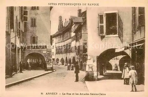 Annecy Haute Savoie Rue Arcades Sainte Claire Kat. Annecy