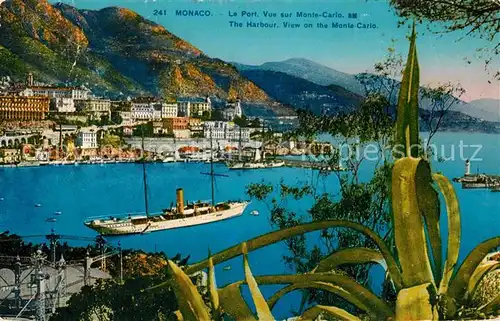 Monaco Hafen Schiff Monte Carlo Kat. Monaco