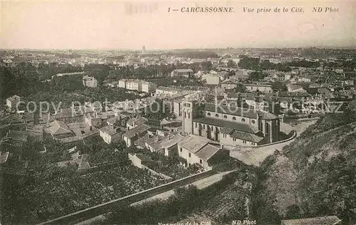 Carcassonne Kirche Panorama Kat. Carcassonne