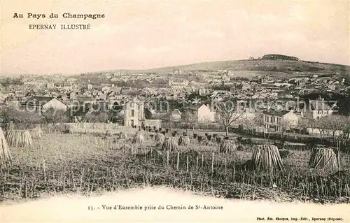 Epernay Marne Chemin Saint Antoine Pays du Champagne Kat. Epernay