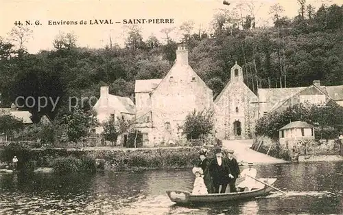 Laval Mayenne Ruderboot Familie Kat. Laval