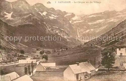 Gavarnie Hautes Pyrenees Cirque vu du Village Kat. Gavarnie