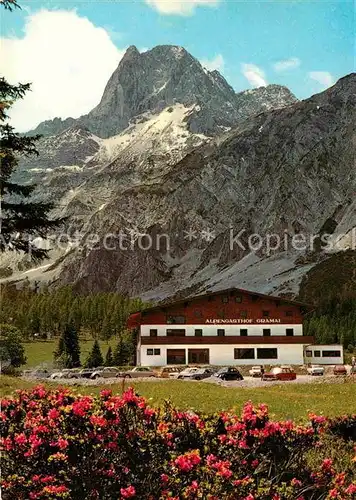 Pertisau Achensee Alpengasthof Gramai Lamsenspitze Karwendelgebirge Kat. Eben am Achensee