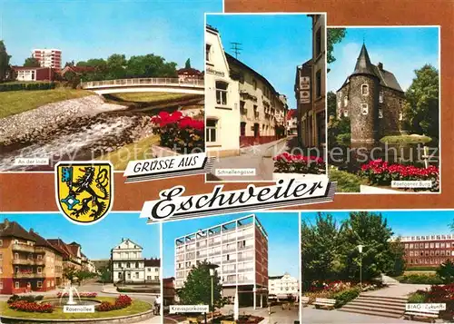 Eschweiler Rheinland Inde Rosenallee Kreissparkasse Roetgener Burg Schnellengasse Kat. Eschweiler