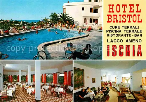Lacco Ameno Hotel Restaurant Brisol Swimming Pool Kat. Ischia Insel Golfo di Napoli
