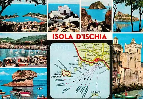 Isola d Ischia Hafenstaedte der Insel Kat. Golfo di Napoli